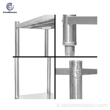 Scaffale da parete per cucina in acciaio inossidabile